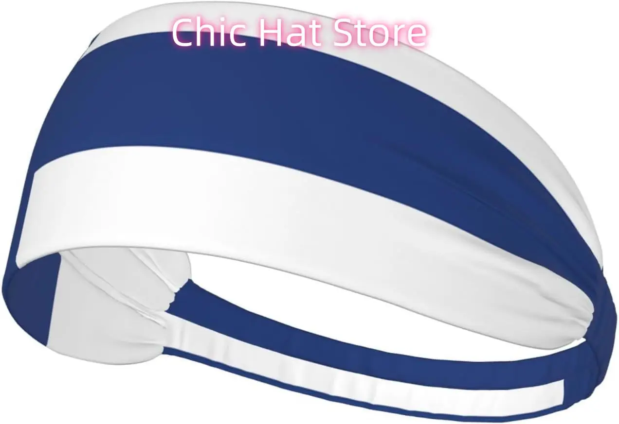 

Finnish Flag Elastic Exercise Headband, Fitness Exercise Yoga Cycling Headband, Outdoor Sports Elastic Sweat-Absorbing Headband,