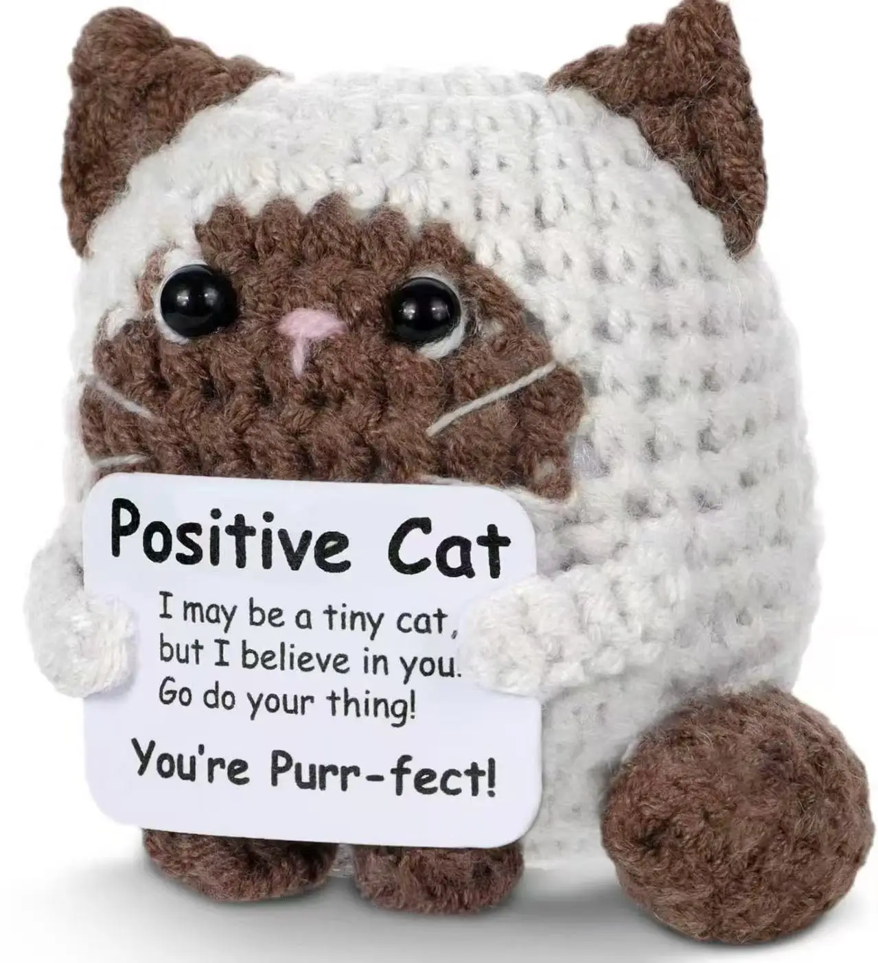 Cute Positive Crochet Animals, Emotional Support Gift