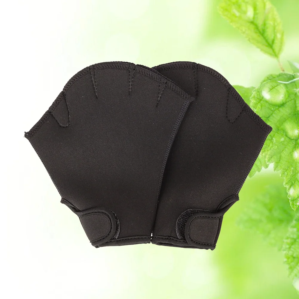 

1 Pair Webbed Gloves Swimming Training Gear Adjustable Wrist Strap Water Resistance Workout Dive Swim Paddle Gloves Aquatic