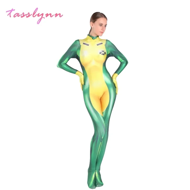 آنا ماري روج تأثيري X الرجال تأثيري ارتداءها ثلاثية الأبعاد الطباعة زي الكبار Zentai دعوى هالوين زي حفلة النساء الفتيات
