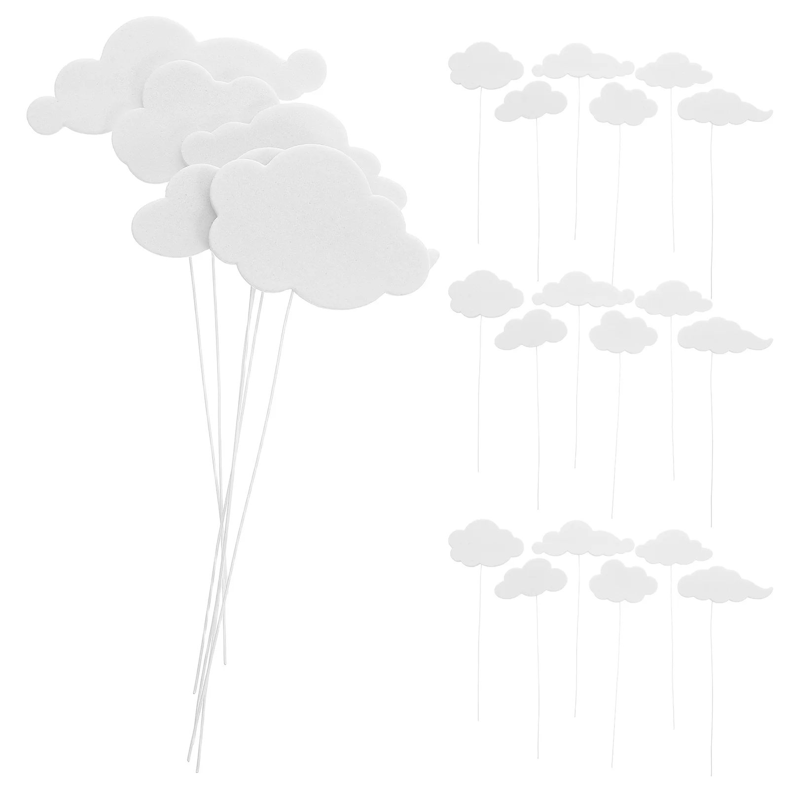 

300Pcs Cloud Cupcake Toppers Whimsical Touch for Desserts Flexible Wire Design Baking Accessories White Cloud Cupcake Toppers