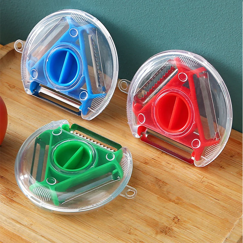 1Pc 3 In 1 Multifunctional Peeler Vegetable Fruits Peeler Shredded Peeling Artifact Kitchen Tool Accessories 4