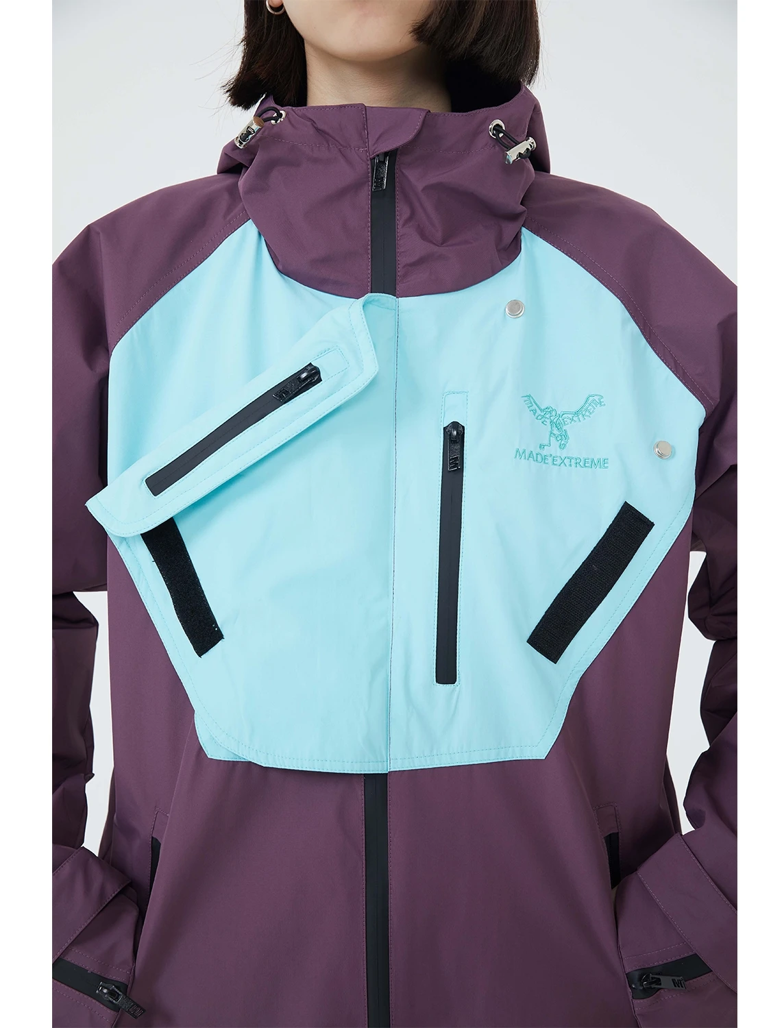 

Madeextreme Мужская куртка с капюшоном для пар, повседневная ветровка с несколькими карманами для пары, молодежное осеннее пальто