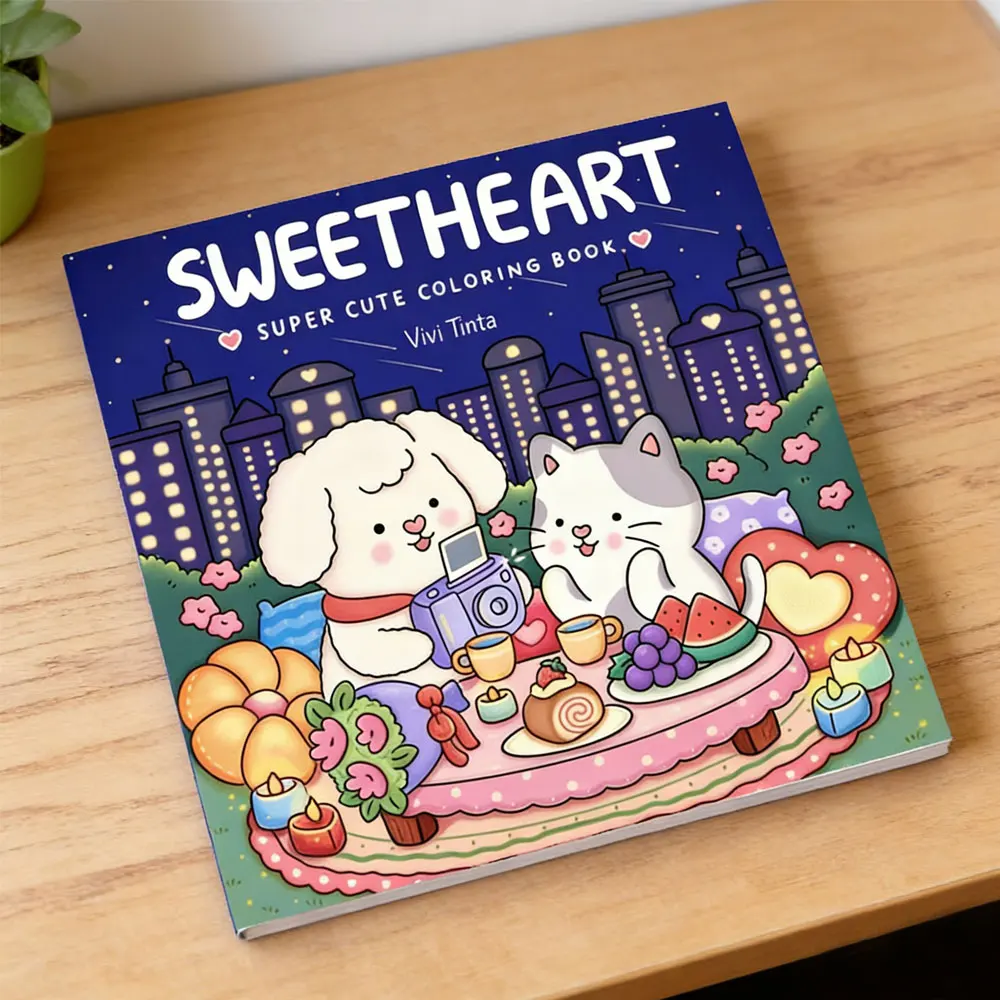 

Милая: книжка-раскраска для взрослых и подростков с очаровательными животными на День святого Валентина для облегчения и творчества всех возрастов