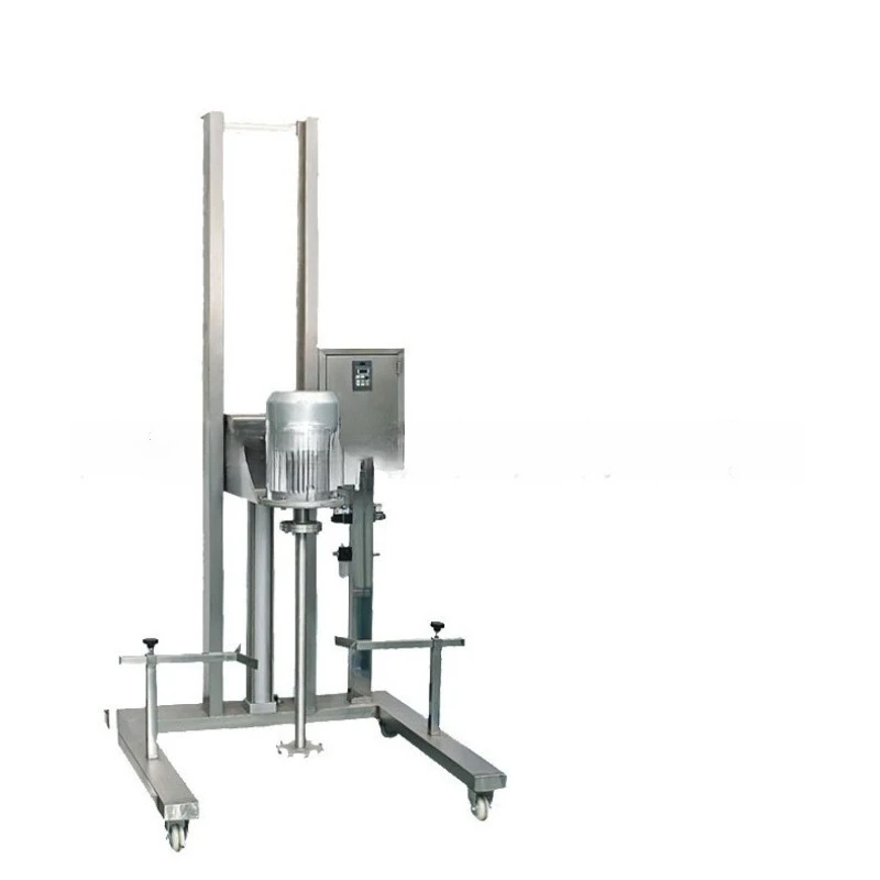 Mobile mixer, high shear lift disperser, stainless steel pneumatic mixer