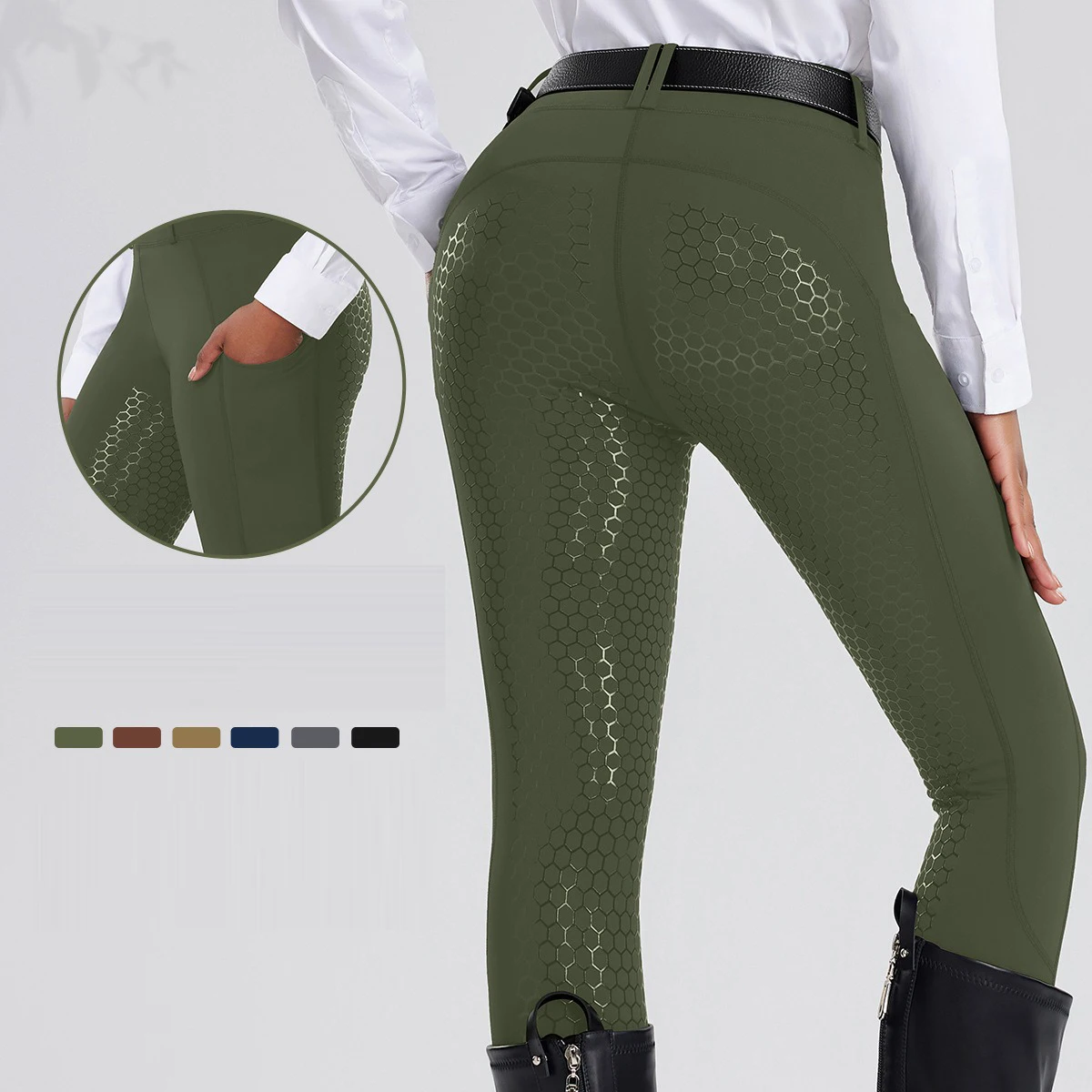 

Equestrian Breeches Casual Pants Full Seat Riding Anti Slip Quick Drying Tights Active Silicon Grip Horse Riding Tights