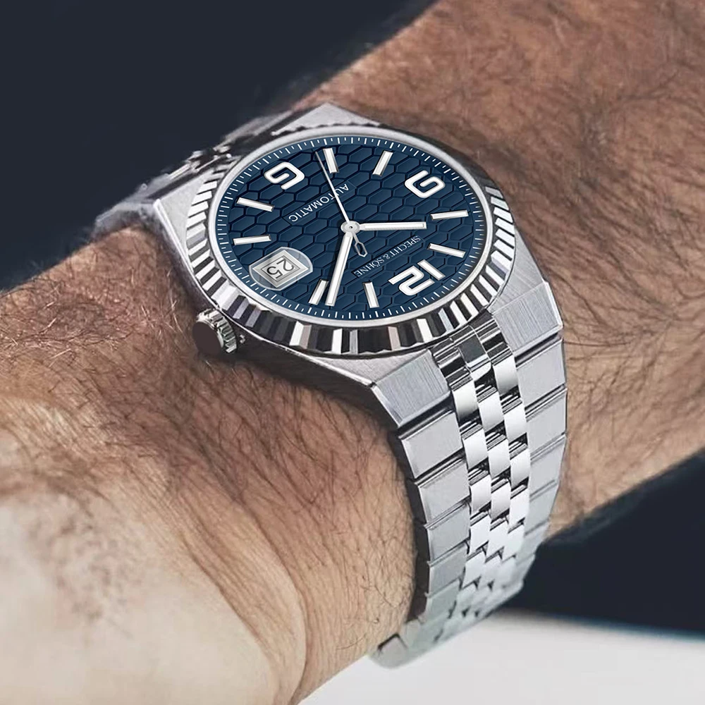 New Fashion 2026 Specht & Söhne 37MM Automatic Watch Men Stainless Steel Japan Miyota 8215 Movement Sapphire Crystal Waterproof