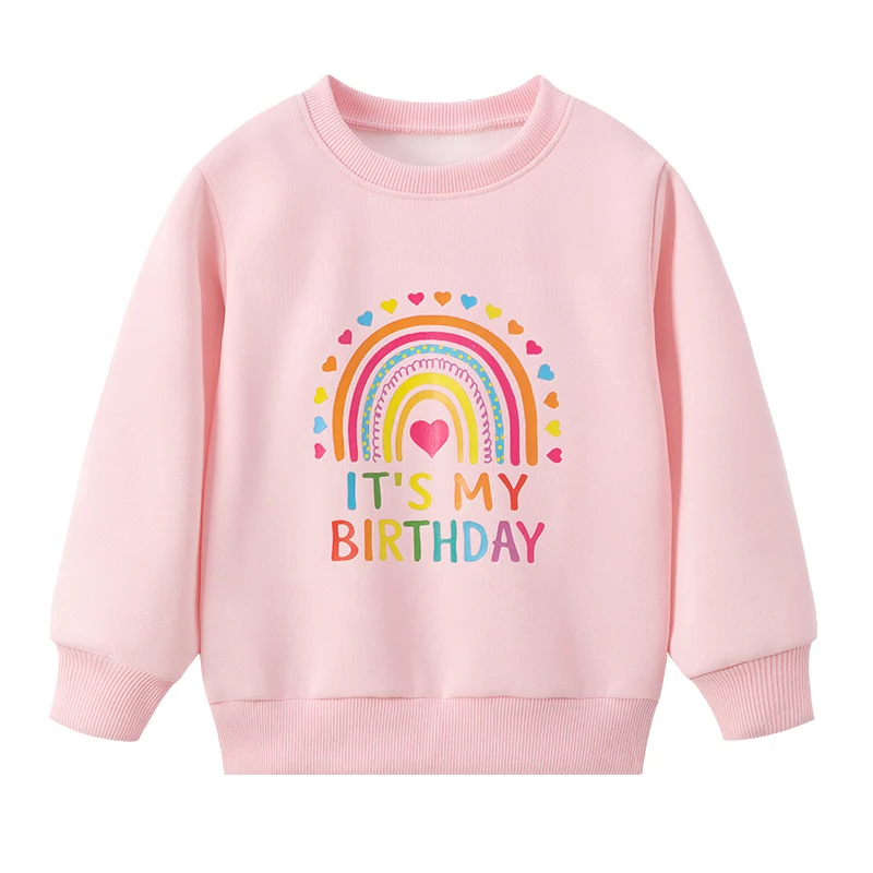 Children's spring and autumn fashion printed sweater girls comfortable leisure sports long sleeve T-shirt Joker fashion sweater