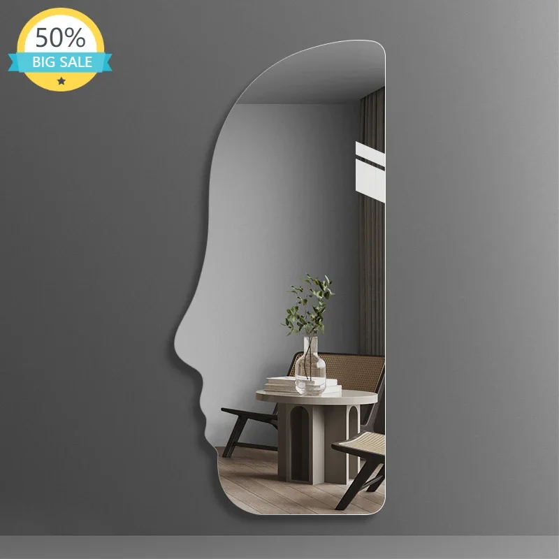 

Modern Style Irregular Mirror Dressing Full Body Make Up Bedroom Maiden Mirror Wall Hanging Muur Decoratie Aesthetic Room Decor