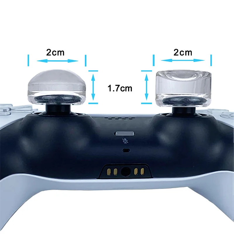 2 قطعة ل PS5 PS4 Xbox One S Xbox Series X/S عصا التحكم Thumbstick حافظة شفافة واضحة سيليكون Thumb Stick قبضة غطاء #4
