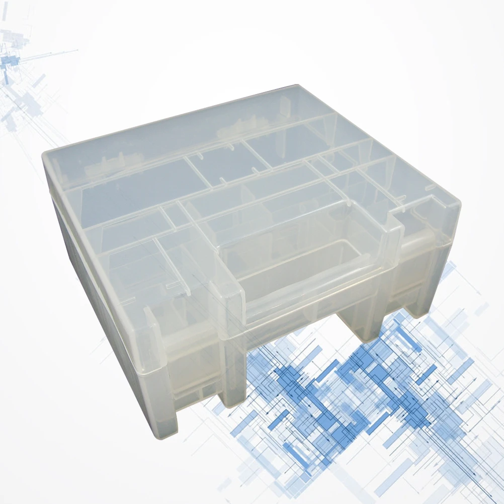 

Portable Transparent Storage Case Box for 18650 26650 AA AAA Plastic Holder Container (Transparent)