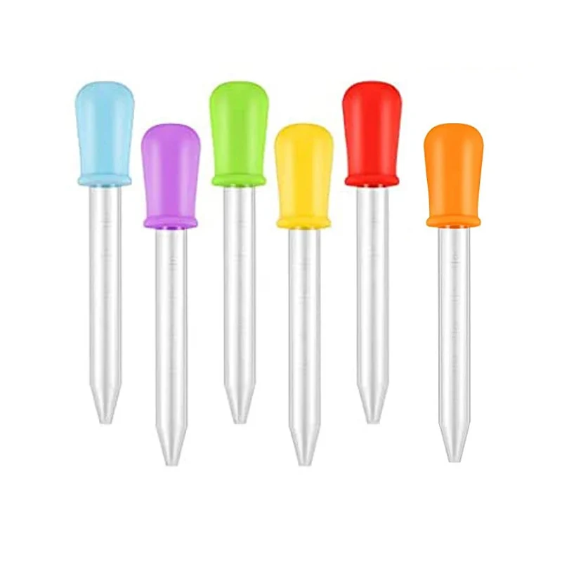 5ml Small Plastic Graduated Dropper Liquid Eye Ear Pipette Drawing Paint Tools Lab Experiment Toys For Children Kids Gift