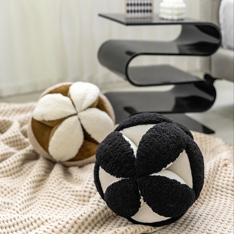 Chinese Spherical Pillow Round Cushion Luxury Ball Shape Plush Hydrangea Stuffed Cushion for Sofa Office Throw House Decorating