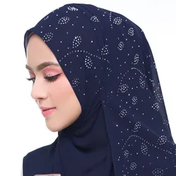 Muslim Chiffon Hijabs For Women Solid Chiffon Shawl Scarf Head Wraps Foulard Femme Hijab Scarves Muslim Islamic Turban Headband