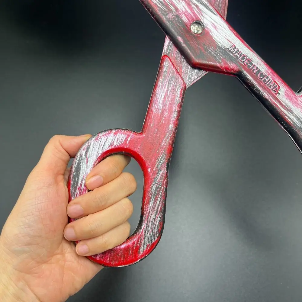 Funny Large Halloween Fake Scissors Realistic Portable Plastic Scissors Prop Plastic Cosplay Giant Scissors Stage Performance