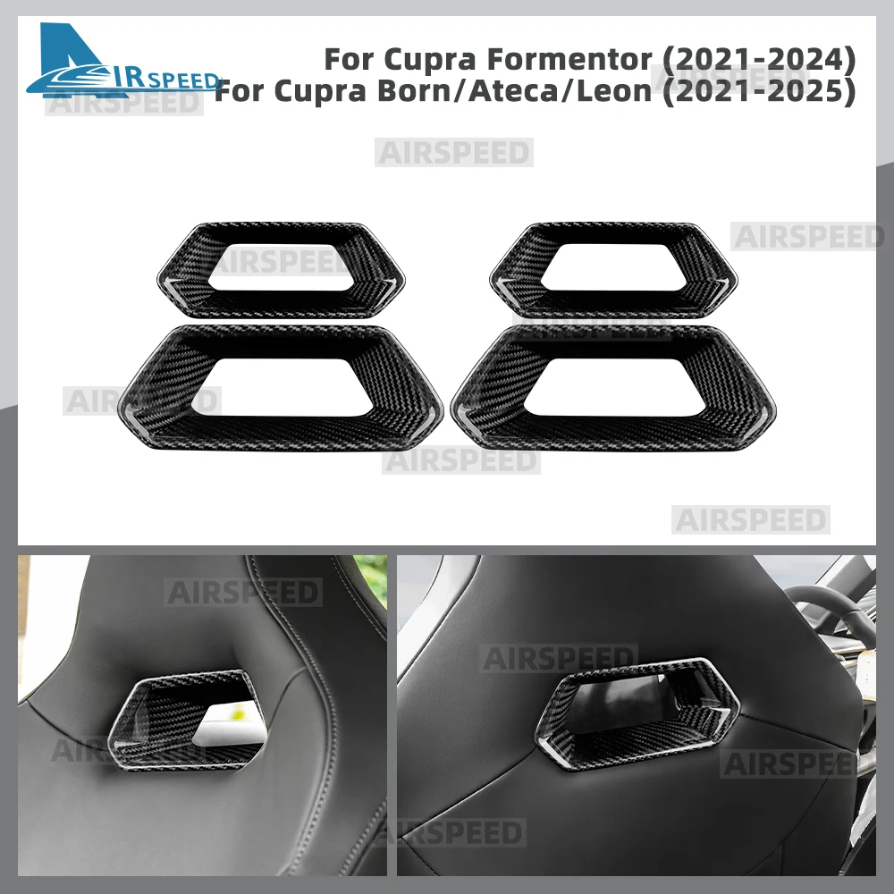 

Real Hard Dry Carbon Fiber For Cupra Formentor 2021-2024 For Cupra Leon/Cupra Born/Ateca 2020-2025 Car Seat Frame Interior Trim