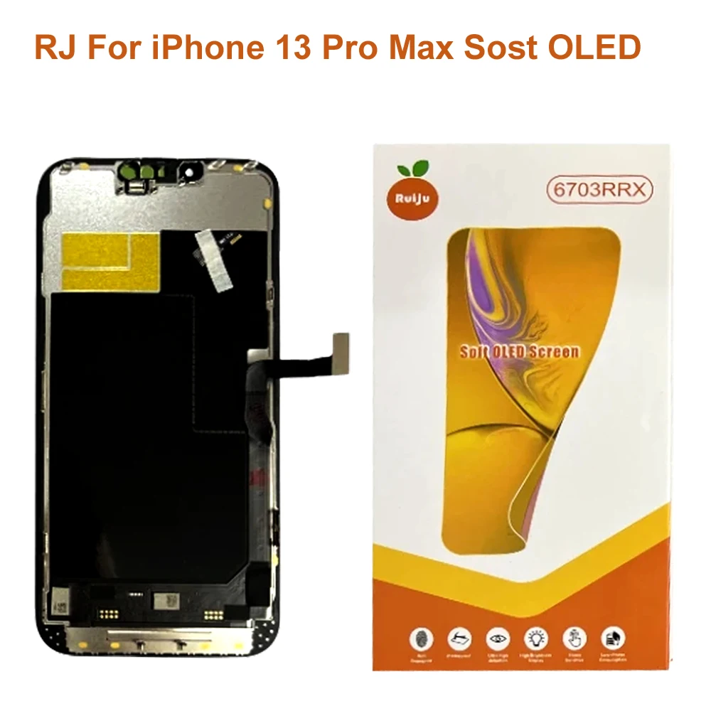 RJ Soft OLED For iPhone 14 Pro Max LCD For iPhone 16 13 15 Pro Max