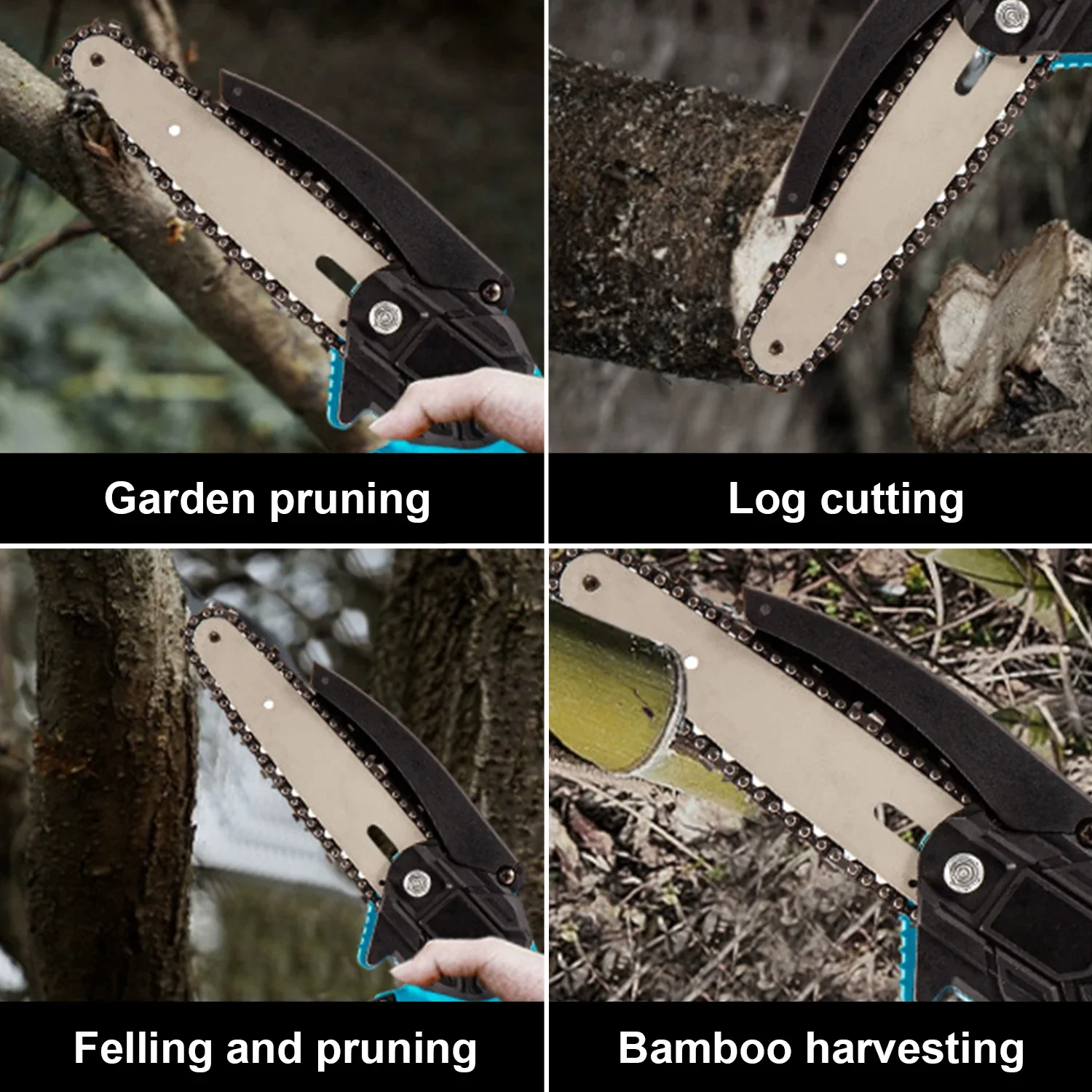 6 Inch 3000W Cordless Electric Chain Saw Mini Woodworking Handheld Pruning ChainSaw Portable Cutting Tool for Makita 18V Battery