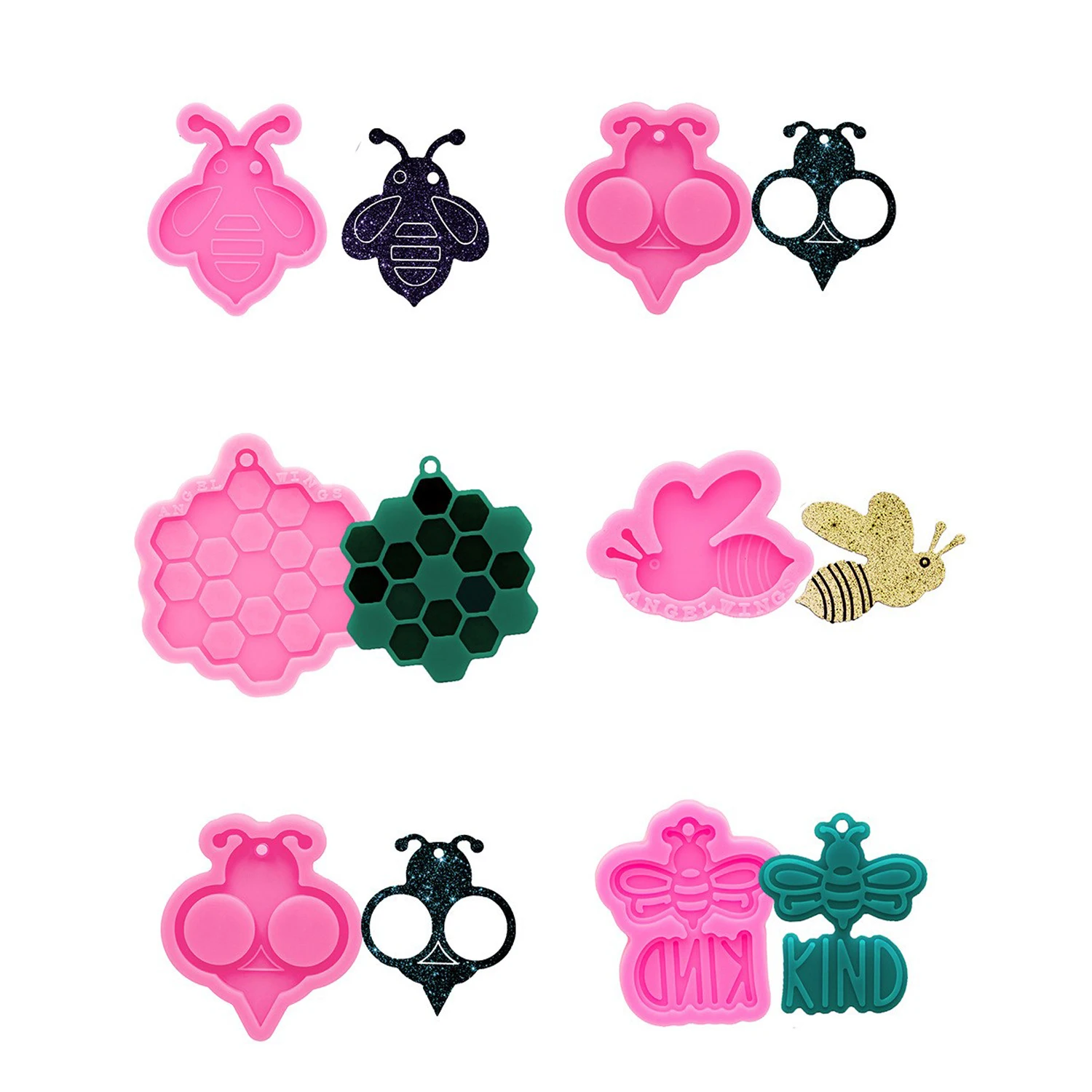 1pc 1pc Bee Kind Silicone Epoxy Resin Molds for Jewelry Making Keychain, Honeycomb Chocolate Fondant Sugarcraft Cake Molds - Aliexpress Deal