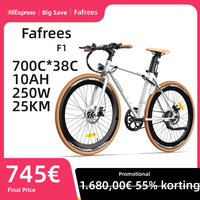 Fafrees F1 Electric Bike 250W Motor 36V 10AH Battery CST 700C*38C Tires 25km/h Max Speed 90km Range Dual Mechanical Disc Brakes