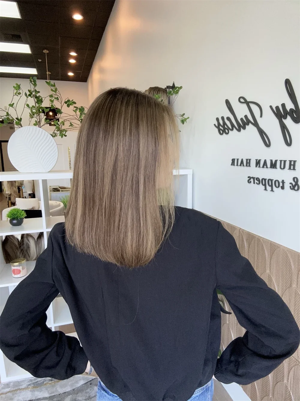 16Inch 13x4 Rechte Kant Voor Pruiken Lichtbruin Ombre Gekleurde Bob Pruik Synthetische Realistische Look Hoge Temperatuur cosplay Pruiken