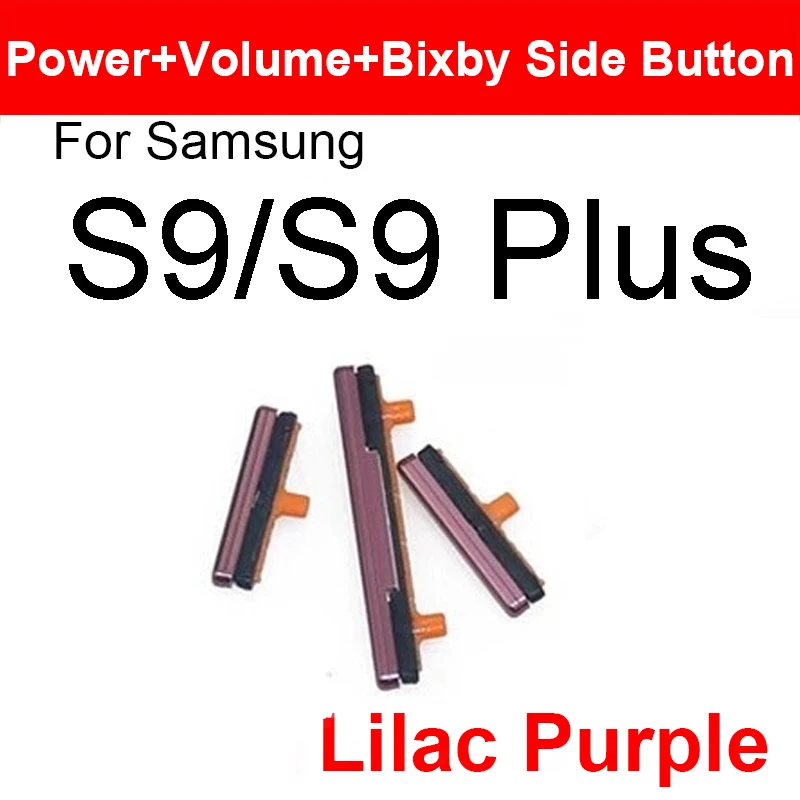 On/Off Power Side Button + Volume Button + Bixby Key For Samsung Galaxy S8 S9 S10 Plus S10+ Note 8 Button Key Replacement Parts