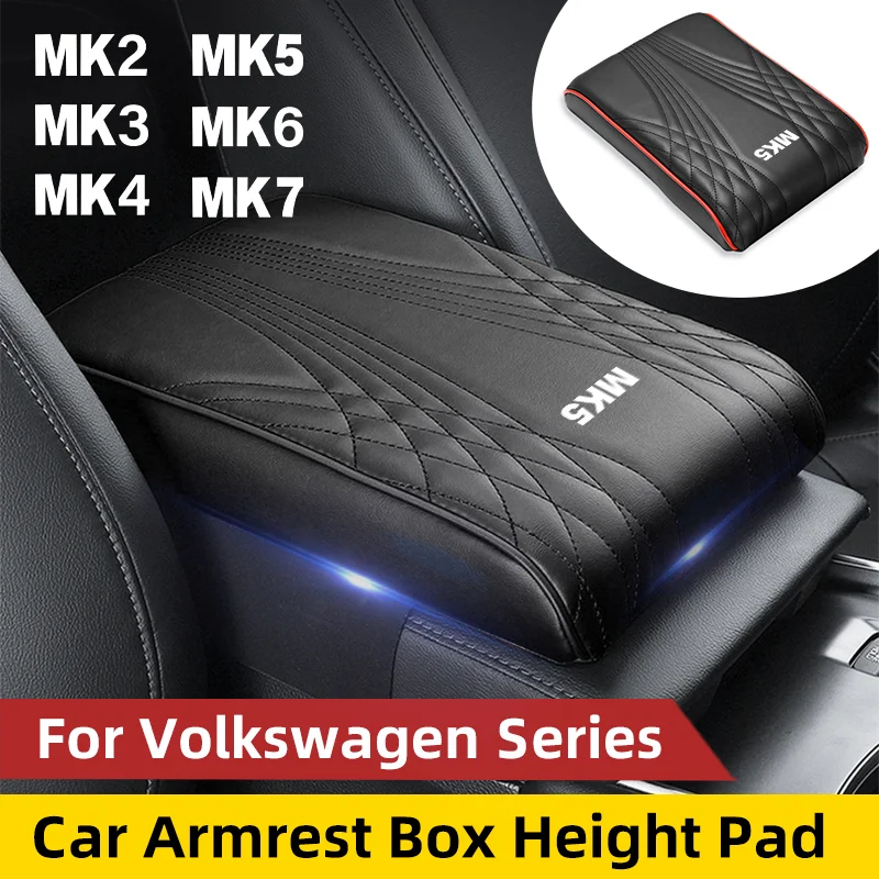 Car Center Console Armrest Box Height Pad For Volkswagen VW GOLF MK2 MK3 MK4 MK5 MK6 MK7 Elbow Support Auto Armrest Cushion pad