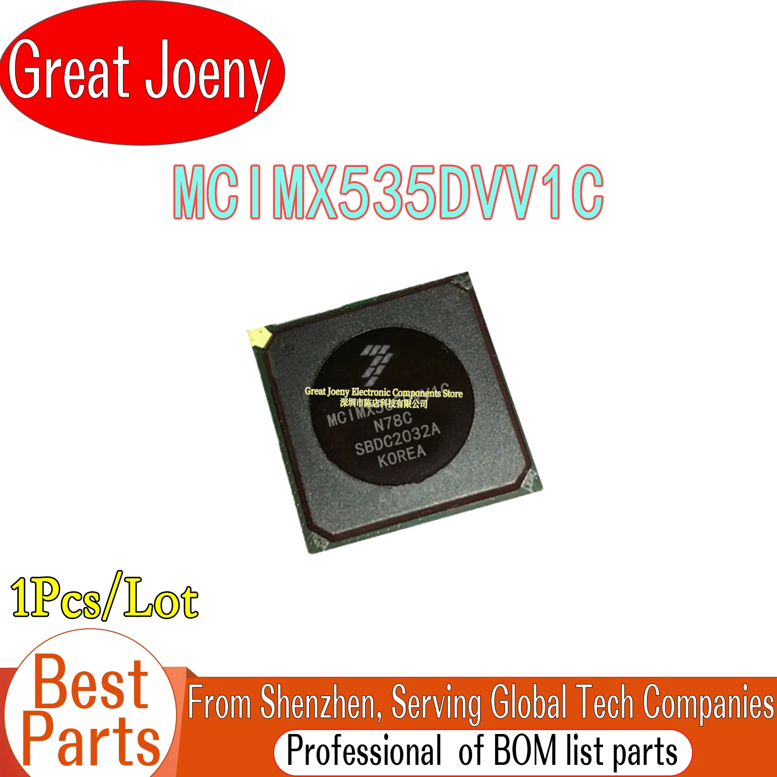 

100% New Original MCIMX535 MCIMX535DVV1C MCIMX535DVV IC MCU Chipset FBGA-529