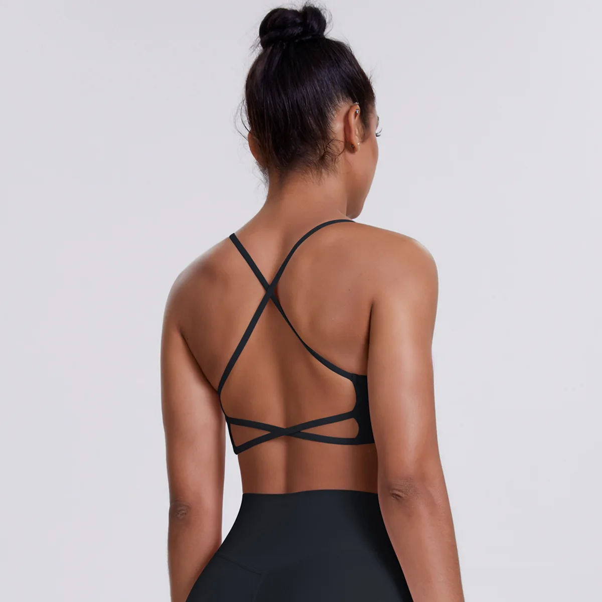 النساء اليوغا الصدرية اللياقة البدنية المحاصيل الأعلى للصدمات حمالات الصدر الرياضية بلون النايلون اليوغا الصدرية رياضة المحاصيل القمم المرأة تنفس الرياضة #6