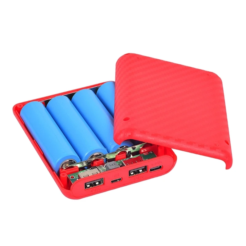 4x18650 Battery Holder Shells Power Bank Case Plastic Shells Charger Power bank Shells Protectors DIY Box Soldering Free