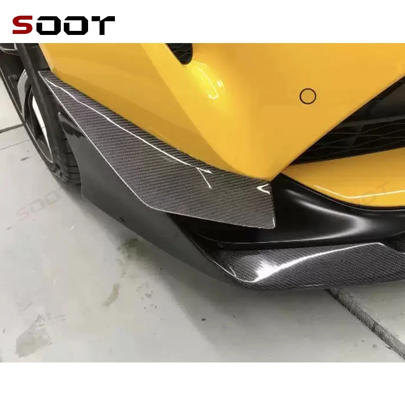 For Toyota Supra A90 A91 MK5 2019+ carbon fiber bumper side air blade spoiler trim lip fin splitter Auto Parts