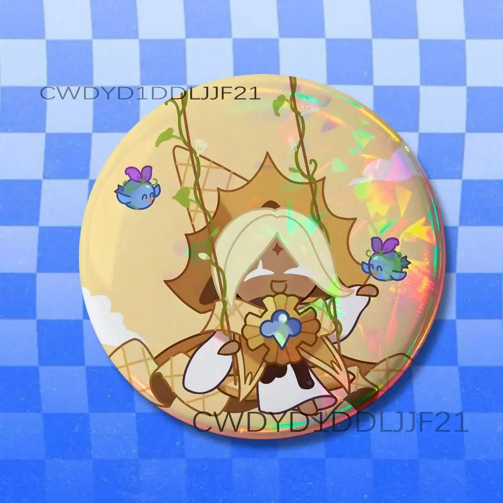 Pure Vanilla Cookie Button Pins Cool Anime Cosplay Badges Clothes Backpack Decorations Brooch Gifts