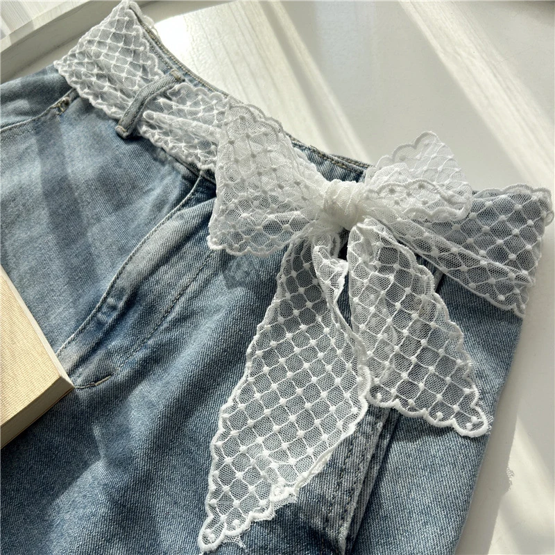 

Милый кружевной эластичный галстук-бабочка, богемный пояс-цепочка для женщин, модный свитер-цепочка, уплотнение на талии, аксессуары для декора тела