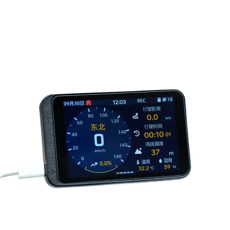 *Motorcycle Escort HUD Vehicle Track Record Car Altitude Gauge Offline Map Beidou GPS Location