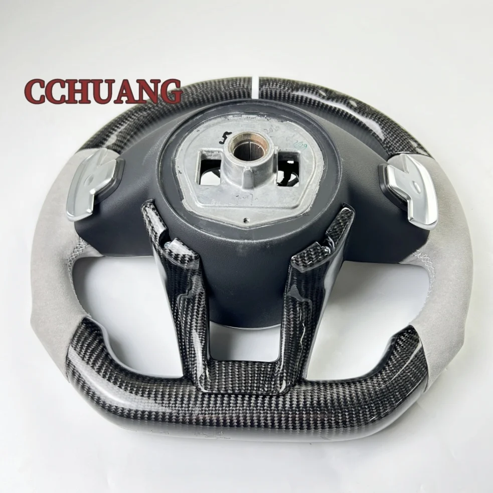 

Custom Auto Interior Accessories Alcantara Carbon Fiber Steering Wheel for Mercedes-AMG W204 W205 C63AMG C43 2015-2018