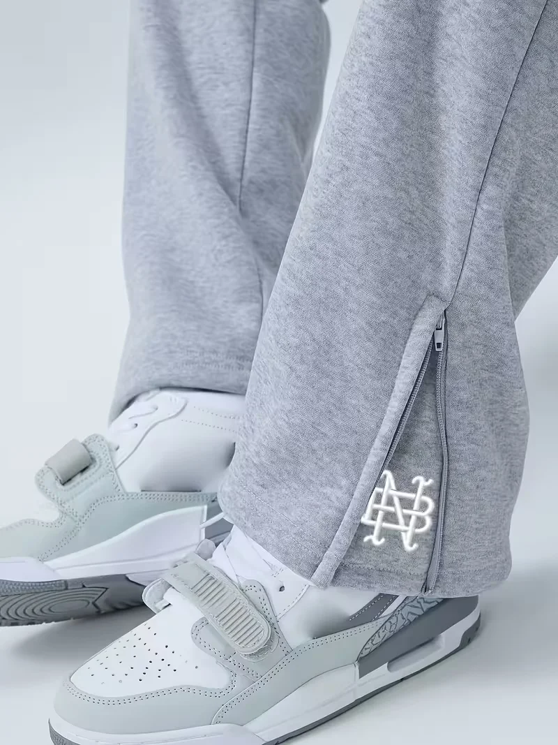 High Street Y2K Hosen Herren Freizeithosen Hoodie-Sets Streetwear Gerade Sweathosen Lockerer Bestickter Hoodie Paar Trendiger Anzug – Detail 6