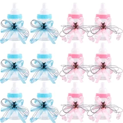 6/12pcs Pink Blue Baby Bottle Candy Boxes Baby Shower Gift Box Boy Girl Birthday Party Decoration Gender Reveal Candy Box