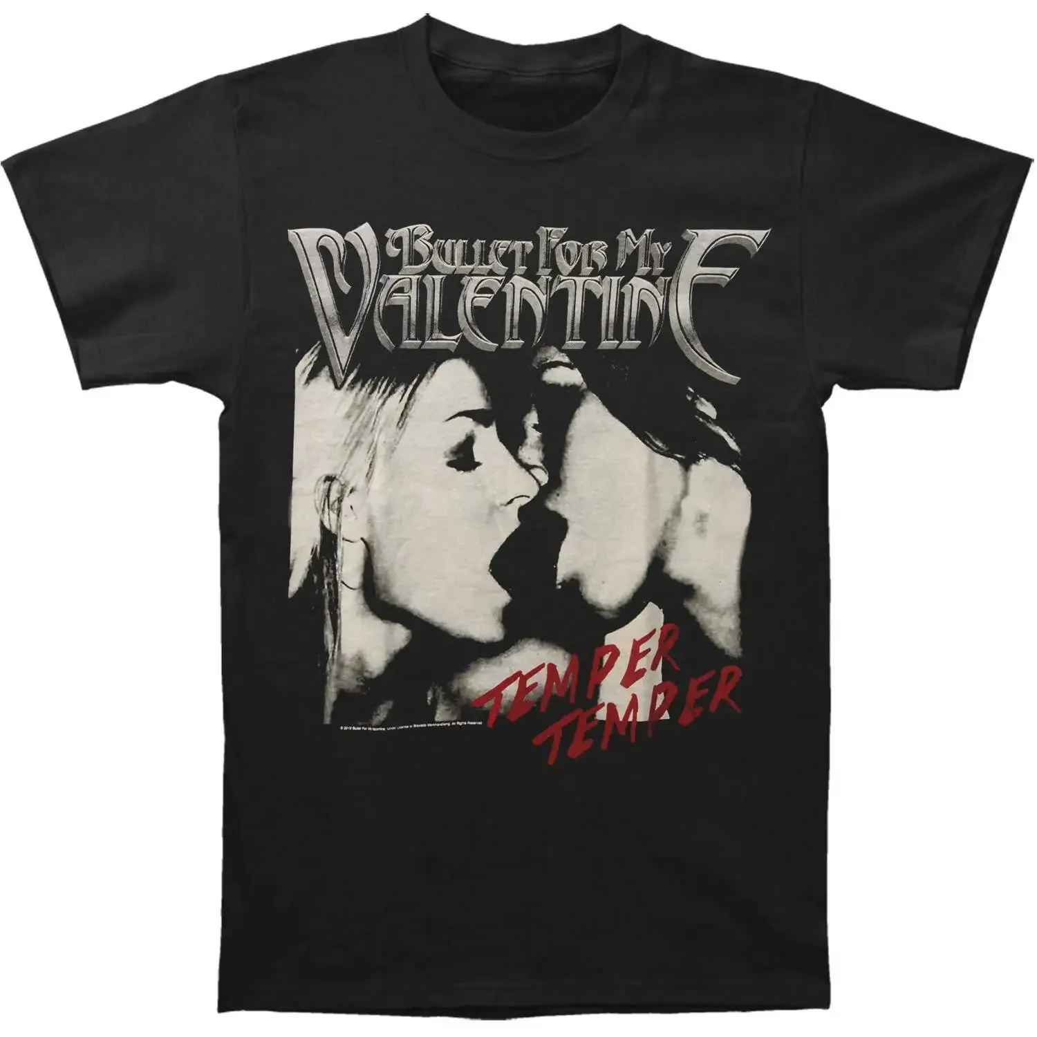 Men'S Bullet For My Valentine Temper Kiss T Shirt Xx Large Black