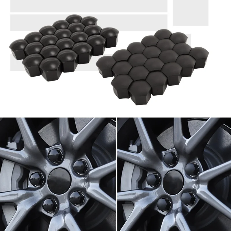 20 Pcs ABS Wheel Nut Caap For Tesla Model 3 S Y Bulge Tuner Wheel Lug Nut Cover Lug Nut Bolt Covers with Removal Tool