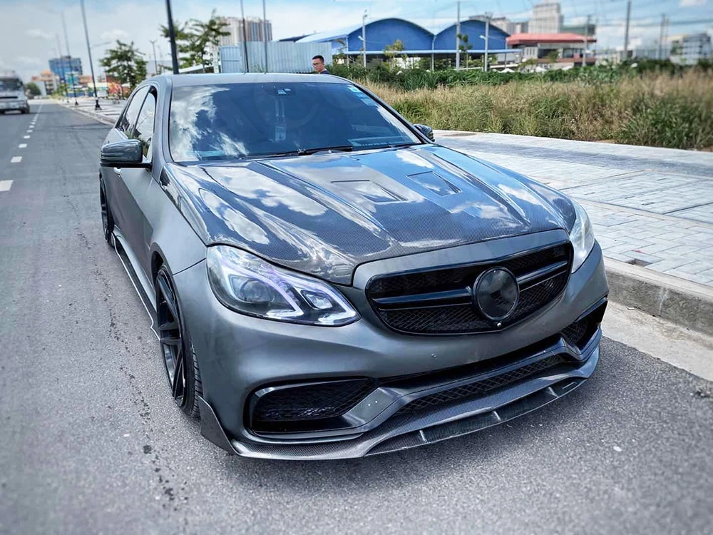 

Капот двигателя автомобиля из углеродного волокна для Mercedes Benz W212 E Class E200 E220 E250 E300 E350 E63 AMG, крышка капота двигателя