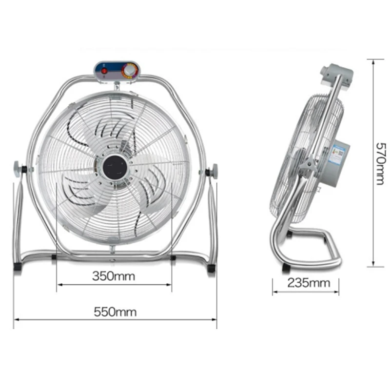 Industrial Spray Fan Powerful Power Floor Fan Water-cooled Atomization with Ice Wet Cooling Outdoor Electric Fan