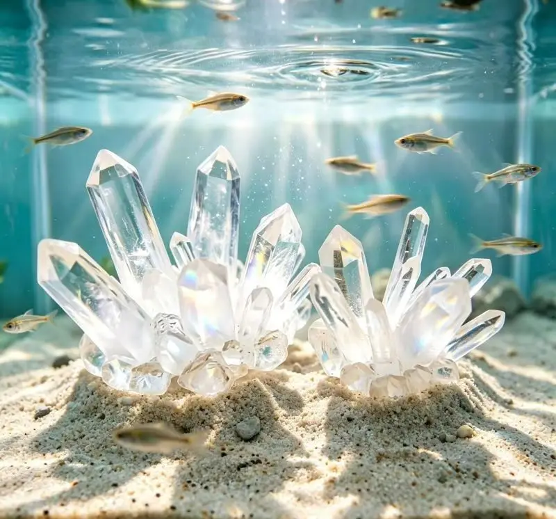 Aquarium-Dekor Simulierter Kristall-Fischbecken-Landschaftsornament Betta-Fisch Eisberg-Dekoration