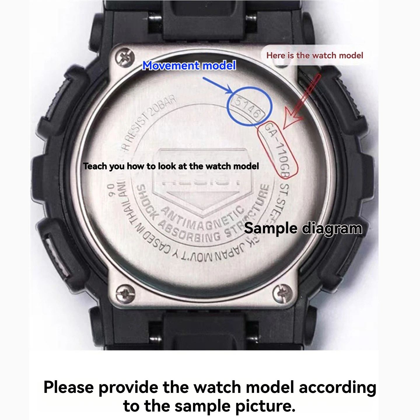 Watch Band Connector for Casio G-SHOCK GBD-800 GBA-800 Resin Specific Adapter Link Strap Fixing Mount Replacement Parts