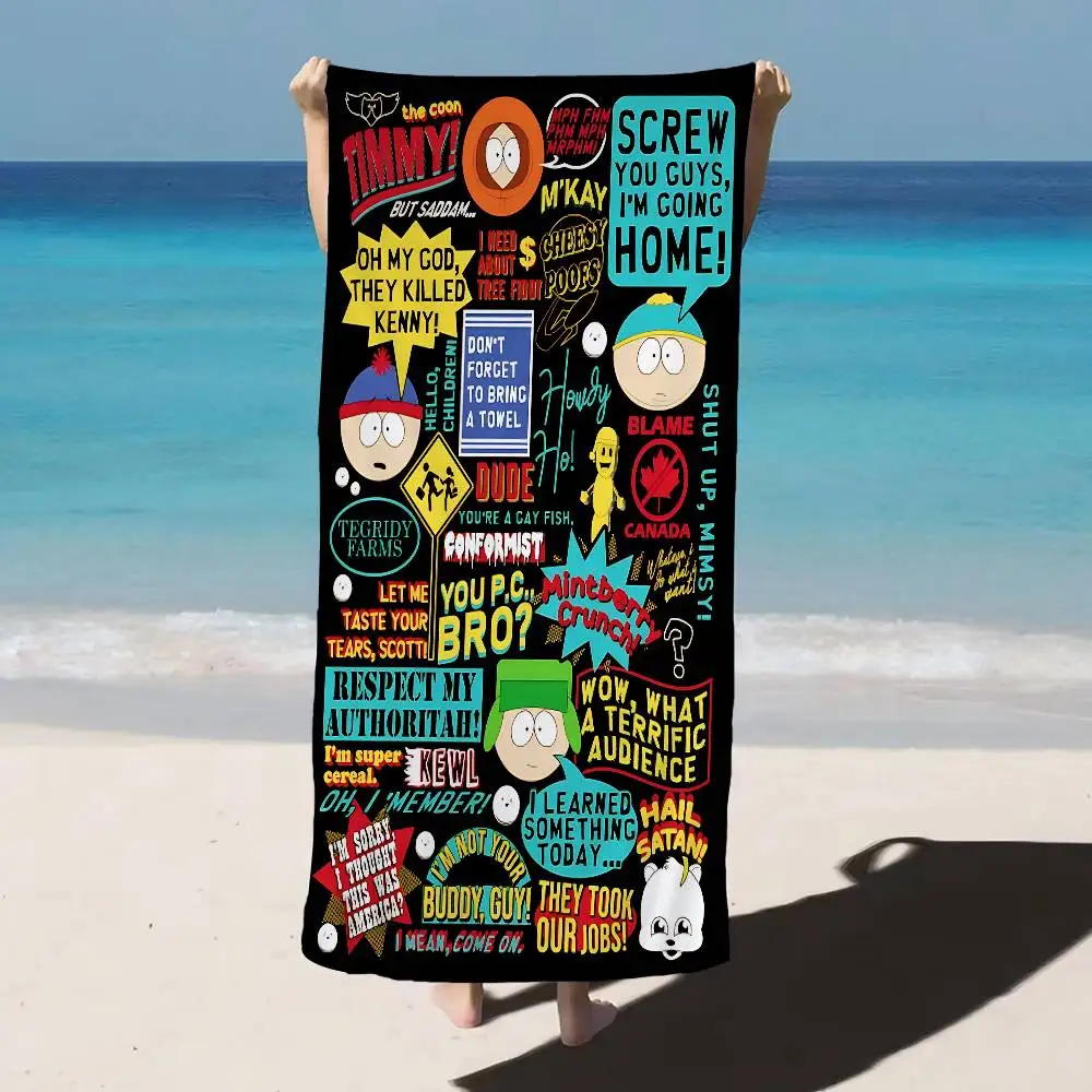 Cartoon-South-parkS Big Microfiber Beach Towels Quick Dry Towel Sand Beach Towels Pool Towel for Travel Swim Pool Yoga