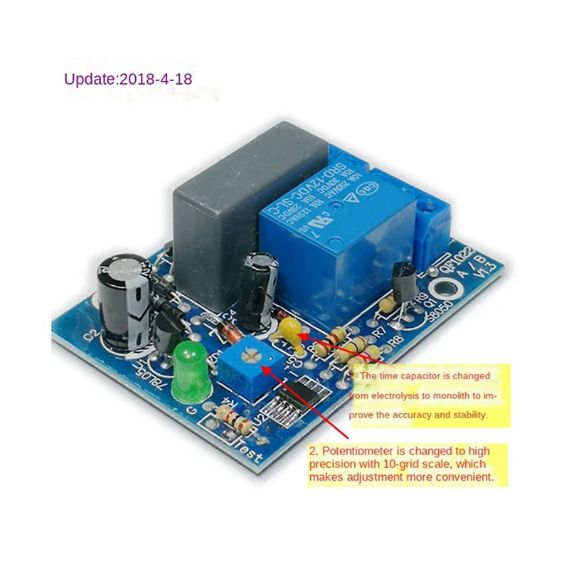 ABJN-2X AC 220V Adjustable Timer Delay Switch Turn On/Off Time Relay Module New(0-10 Minutes)