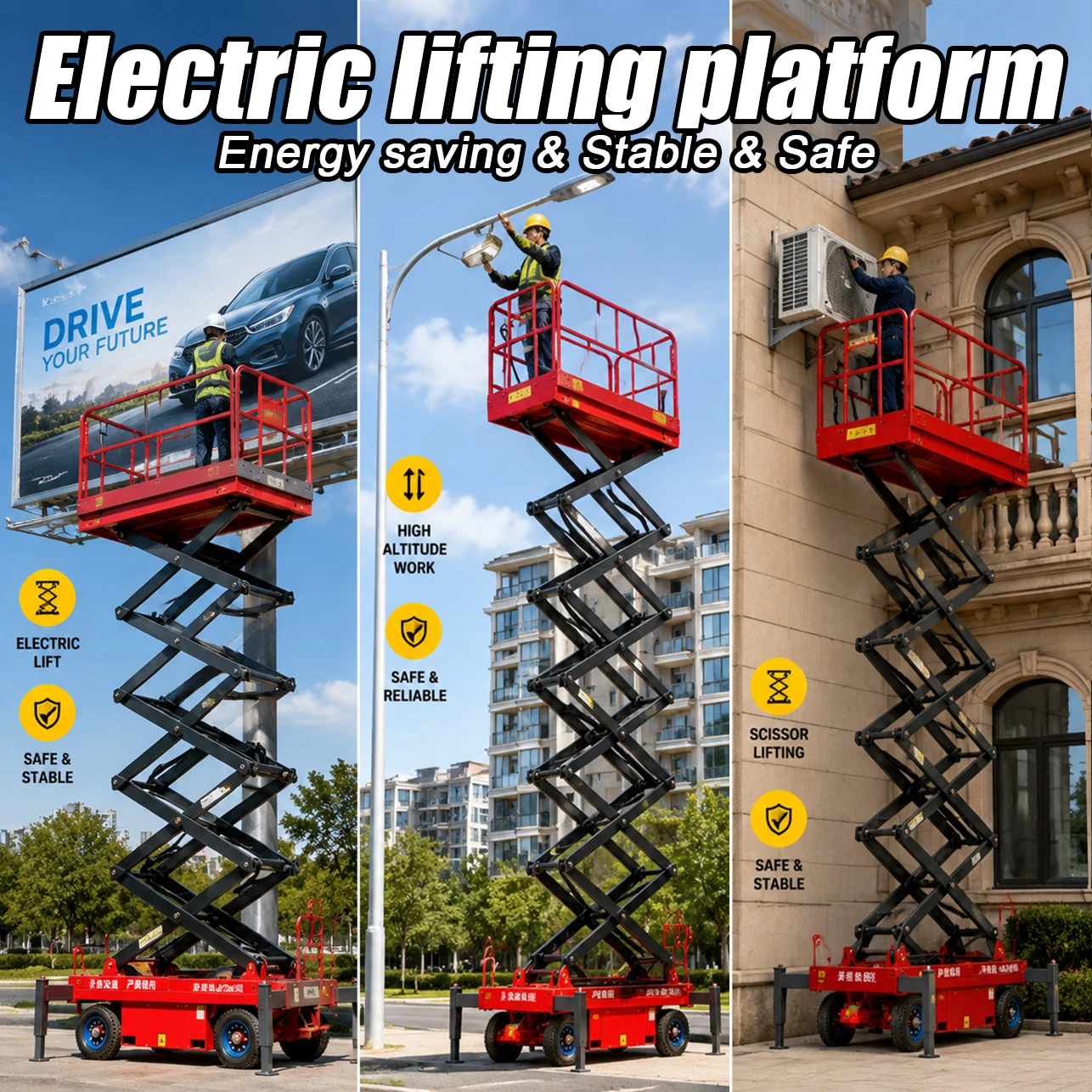 Electric Lift Platform Hydraulic Lifting Table Heavy Duty Height Adjustable Work Platform for Warehouse Workshop customized