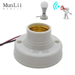 E27 Sound Voice Control Sensor Base Lamp Holder Light Bulb Switch Adapter NIGHT E27 Thread Voice Control Night Automatic Light