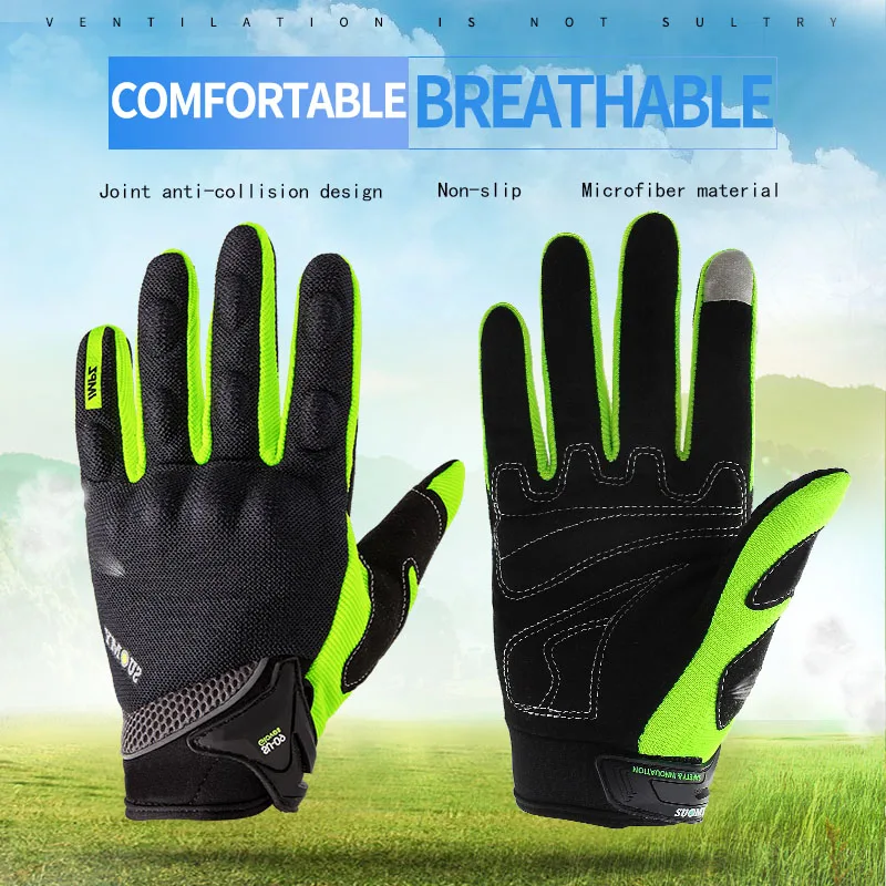 

SUOMY Summer Anti-Slip & Impact-Resistant Motorcycle Gloves Men’s Women’s Breathable Racing Gloves for Motocross & Street Riding