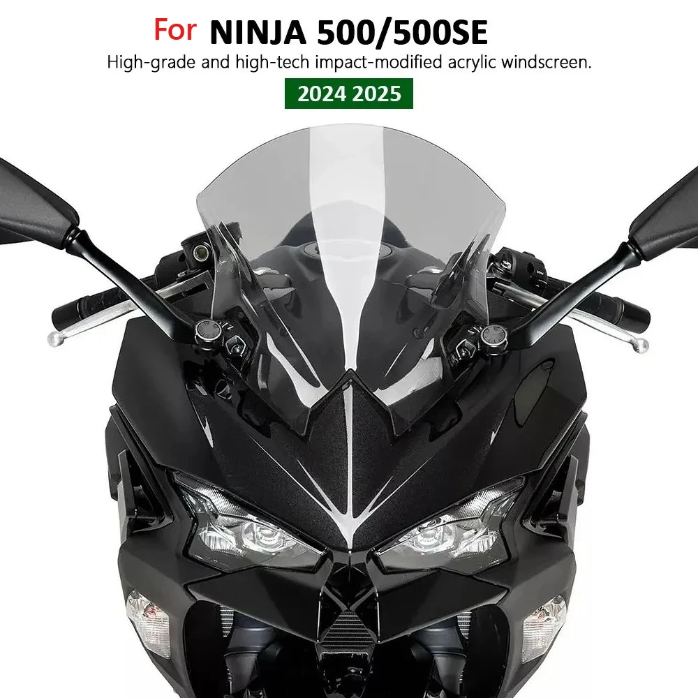 

Suitable for Kawasaki Kawasaki Ninja 500 New Windshield Glass Windproof Rainproof Clear Non-destructive installation