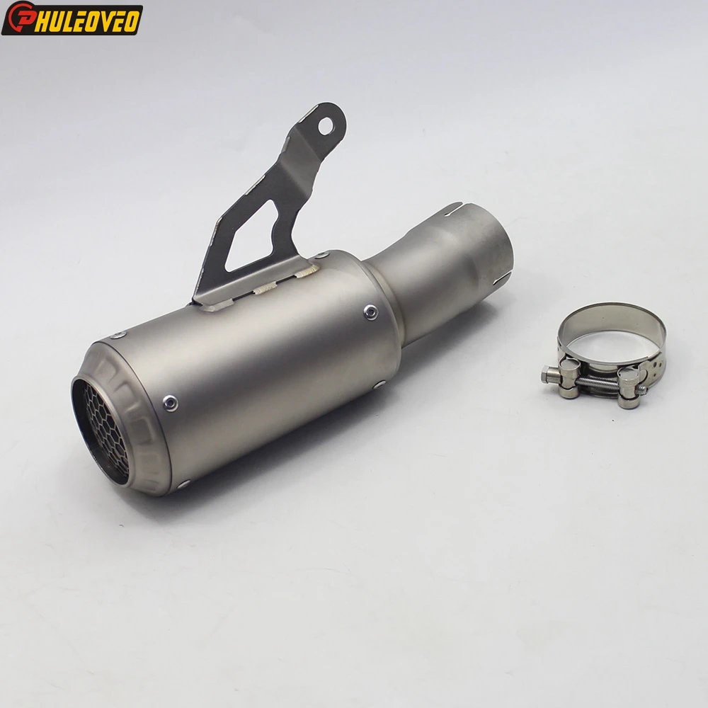 Titanium Alloy for BMW S1000R 2021-2023 S1000RR 2019-2023 Motorcycle Exhaust Escape Moto Link Pipe Slip-on Muffler Pot with Net